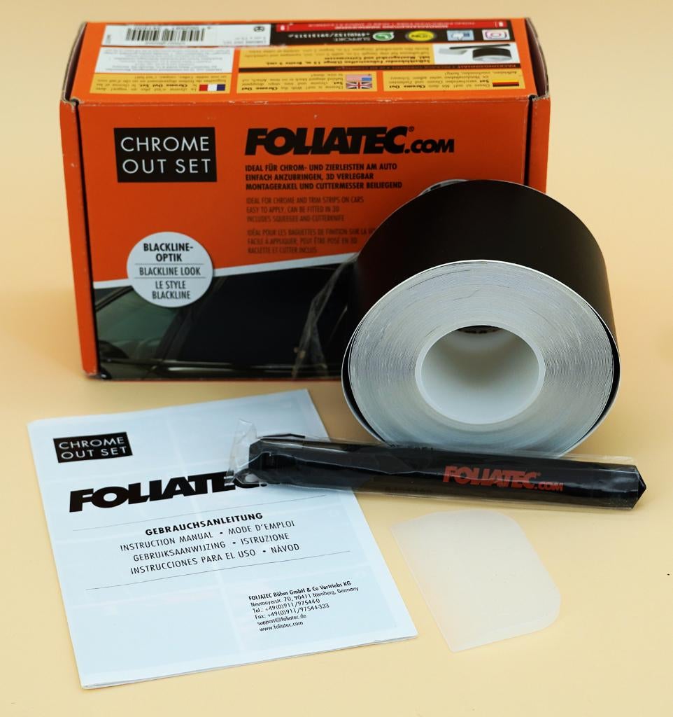 FOLIATEC Chrome Delete Set - Mat Zwart, Auto diversen, Tuning en Styling, Ophalen of Verzenden, FOLIATEC, ., .