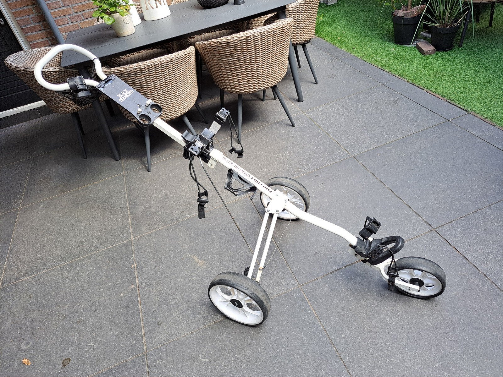 Golftrolley inklapbaar Black Daimond Trillium 3 wielen, Ophalen, Gebruikt, Golfkar, Overige merken