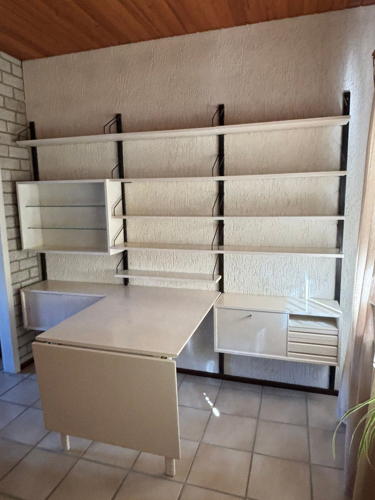 Vintage Poul Cadovius wandsysteem jaren 60 met eettafel, Gebruikt, Vintage, Vintage, Minder dan 100 cm