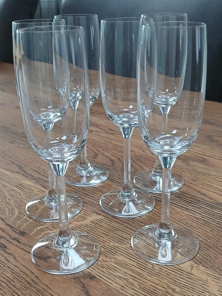 6 sherry glazen van kristal, Verzamelen, Ophalen, Zo goed als nieuw, Overige typen