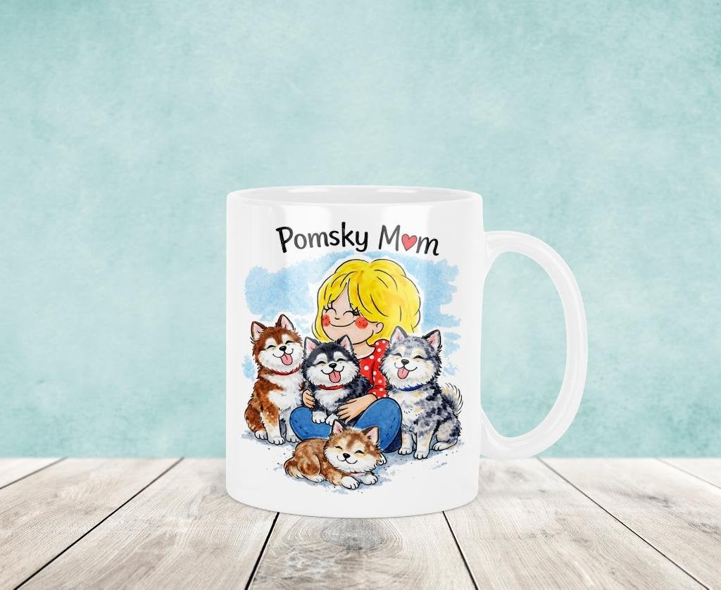 Pomsky Mom Mok - Blond Stijl, Verzenden, Nieuw, Keramiek, Kop(pen) en/of Schotel(s)