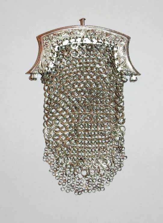 Beugeltas Zilver tasje Malienkolder Beurs biedermeier Buidel, Verzenden, Zilver