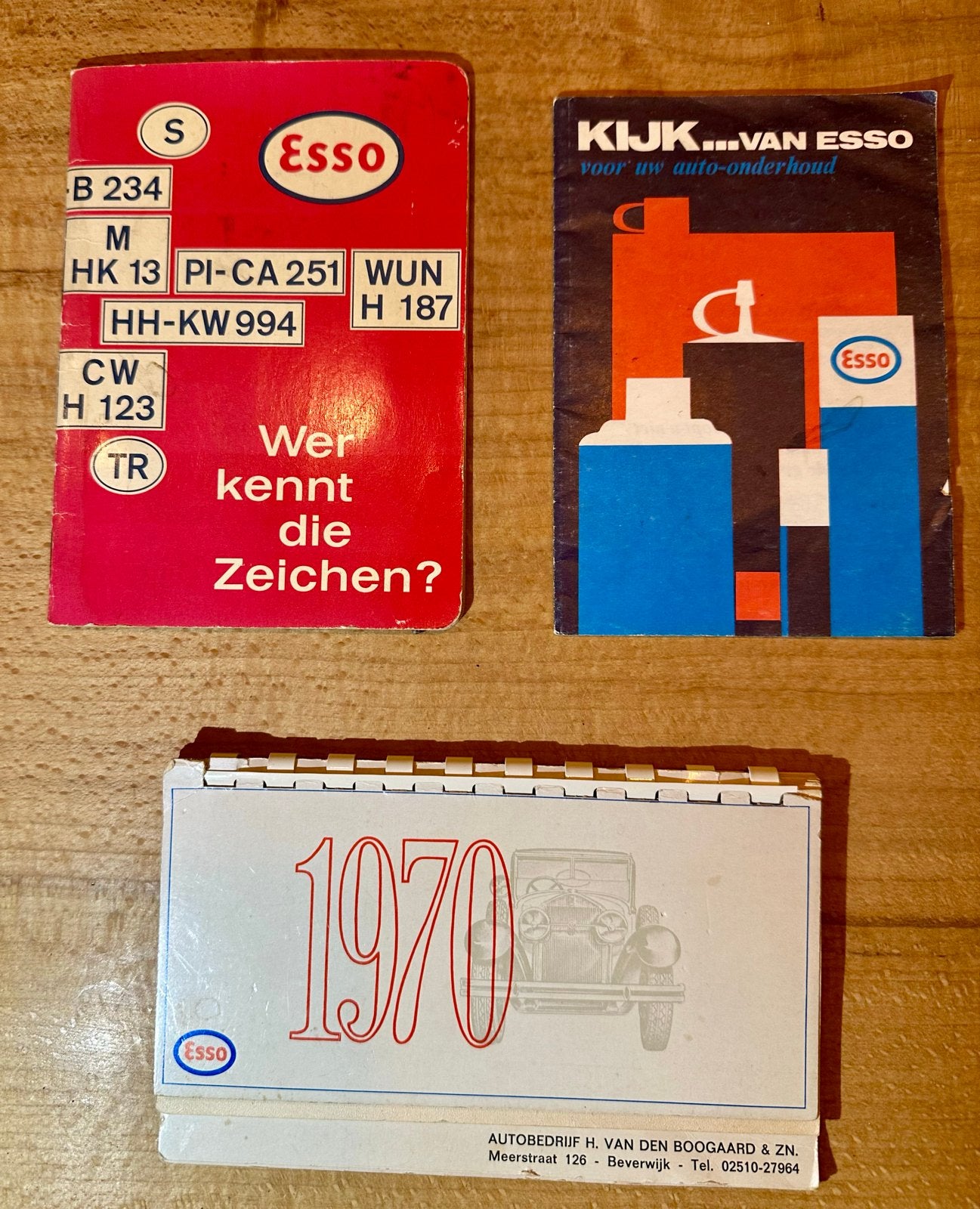 Vintage Esso Reclame Materiaal: Boekjes en Kalender 1970, Verzamelen, Ophalen of Verzenden, Gebruikt, Overige typen