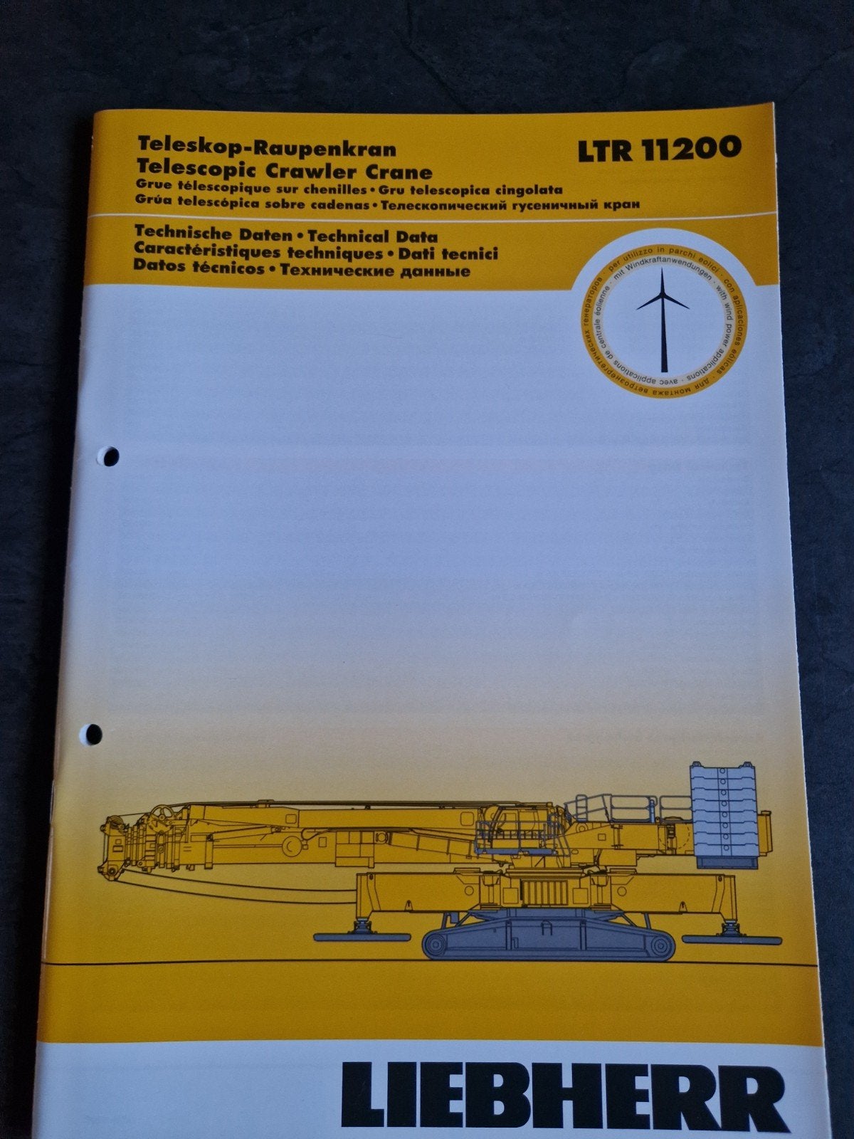 Liebherr LTR 11200 Teleskop-Raupenkran Technische Gegevens, Ophalen of Verzenden, Gelezen, Liebherr