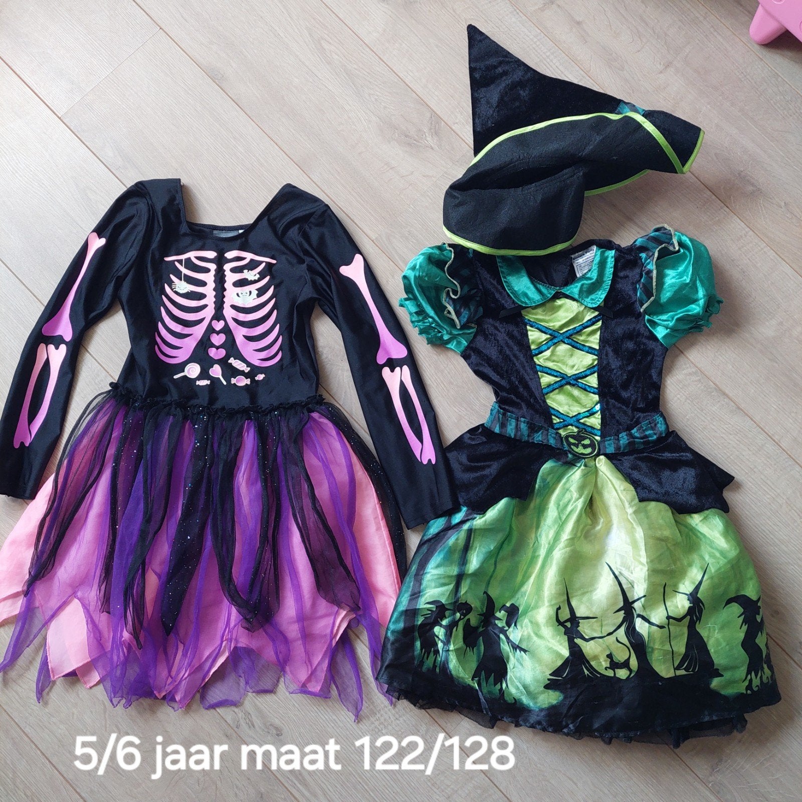 verkleedjurkjes maat 128, Ophalen of Verzenden, Zo goed als nieuw, 122 t/m 128, Meisje