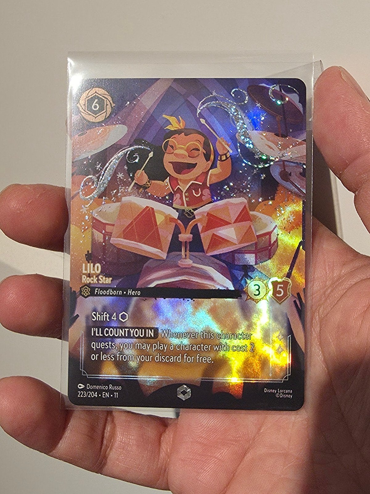 lorcana Lilo enchanted rock star, Ophalen of Verzenden, Nieuw, Losse kaart, Foil