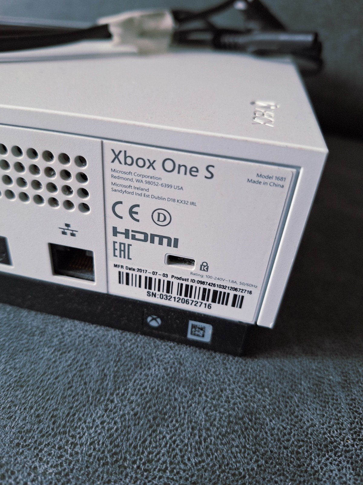 xbox one / s   / wit, Ophalen of Verzenden, Gebruikt
