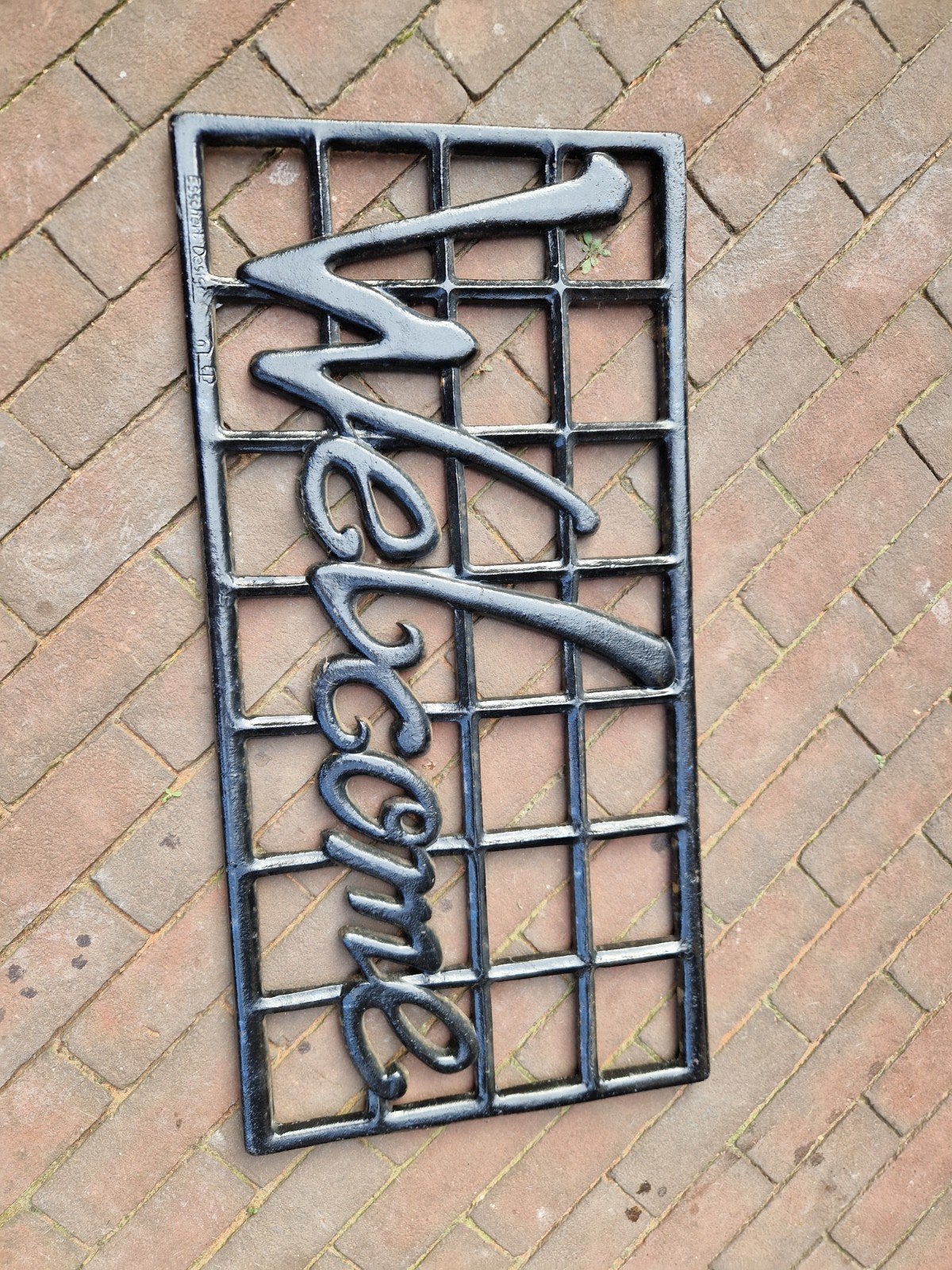 ZWARE GROTE GIETIJZEREN DEURMAT, Ophalen of Verzenden, Gietijzer
