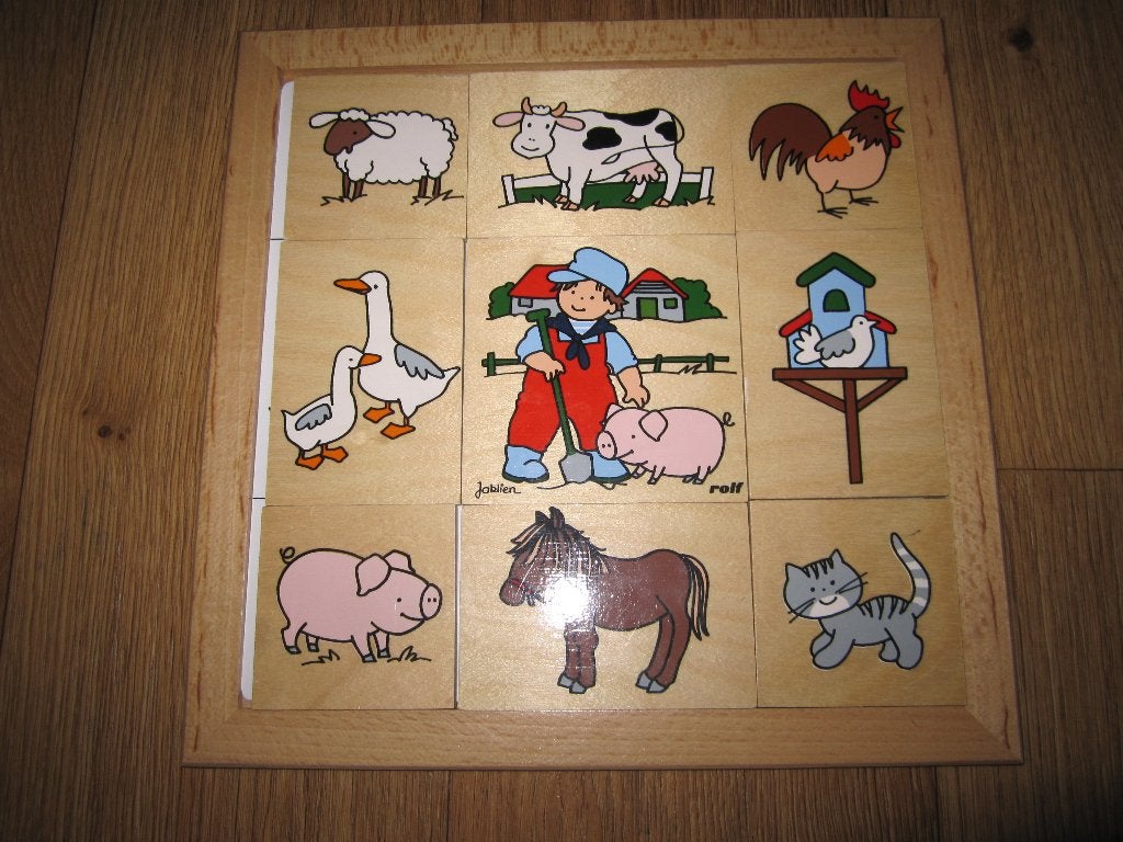 Houten ROLF puzzel incl. voorbeeld ., Ophalen of Verzenden, 10 tot 50 stukjes, Zo goed als nieuw
