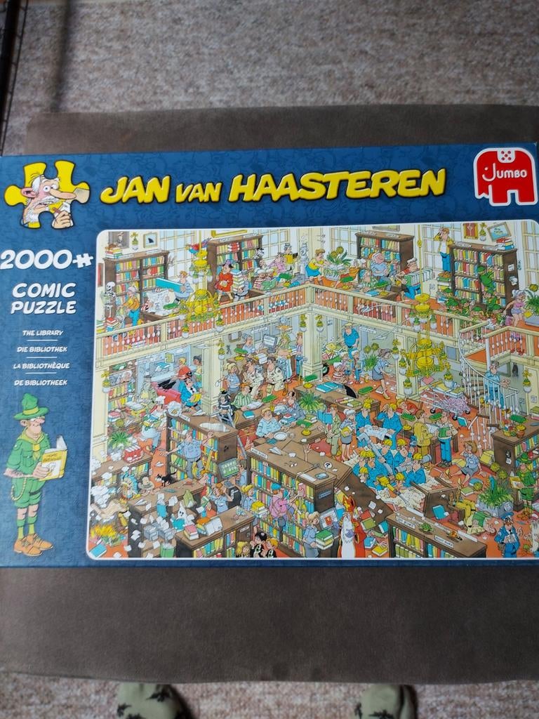 Jan van Haasteren De Bibliotheek 2000 stukjes, Hobby en Vrije tijd, Denksport en Puzzels, Ophalen, Meer dan 1500 stukjes, Zo goed als nieuw