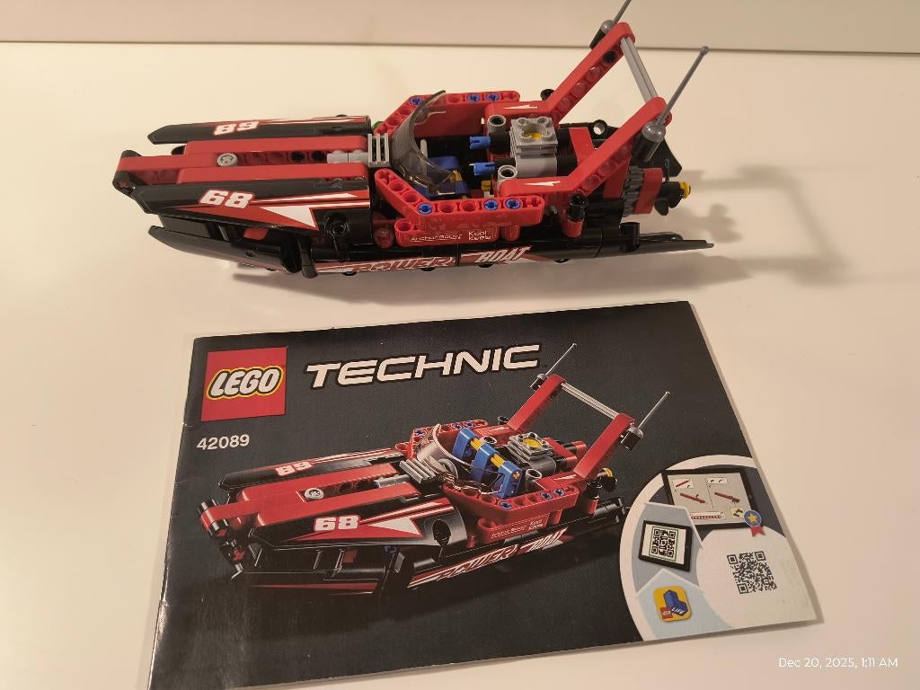 LEGO Technic 42089 Power Boat met boekje, Ophalen of Verzenden, Zo goed als nieuw, Complete set, Lego