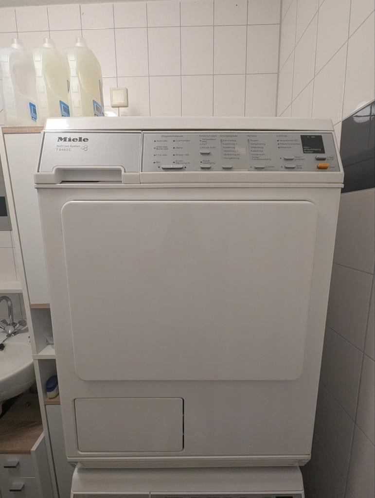 Miele SoftCare System T 8463 C Condensdroger, Witgoed en Apparatuur, Wasdrogers, Gebruikt, Condens, Voorlader, 6 tot 8 kg, 85 tot 90 cm