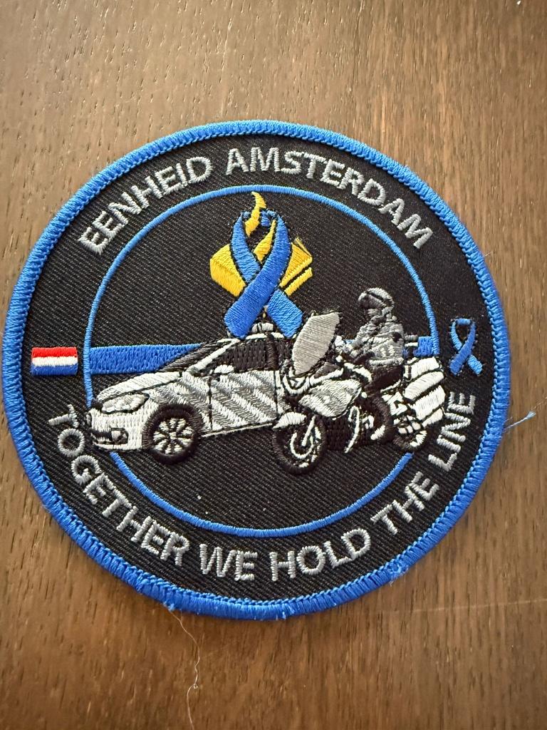 patch blue line amsterdam, Ophalen of Verzenden, Marechaussee, Nederland, Embleem of Badge