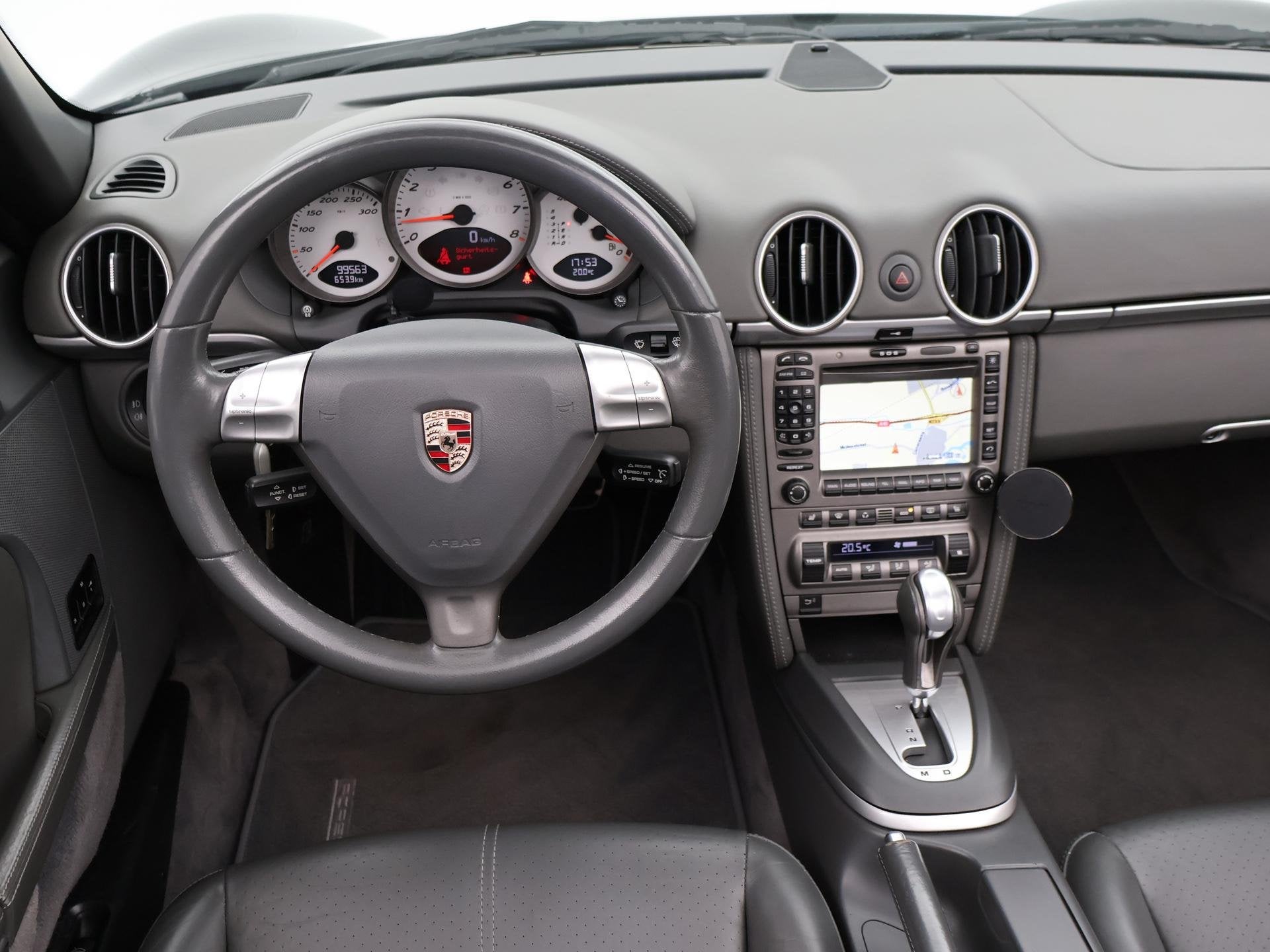 Porsche Boxster S 3.2 TIPTRONIC 280 PK + 19 INCH | MEMORY |, Achterwielaandrijving, Gebruikt, Cabriolet, Zwart