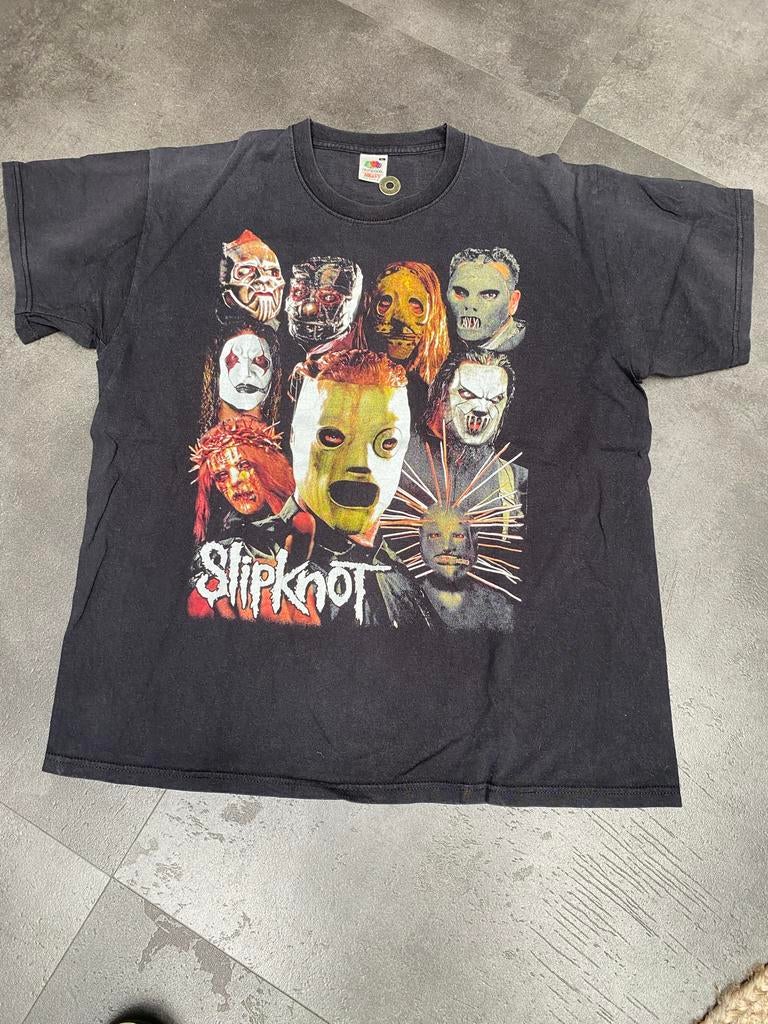 Vintage Slipknot T-shirt - Zwart - Maat L, Ophalen of Verzenden, Zo goed als nieuw, Maat 52/54 (L), Zwart