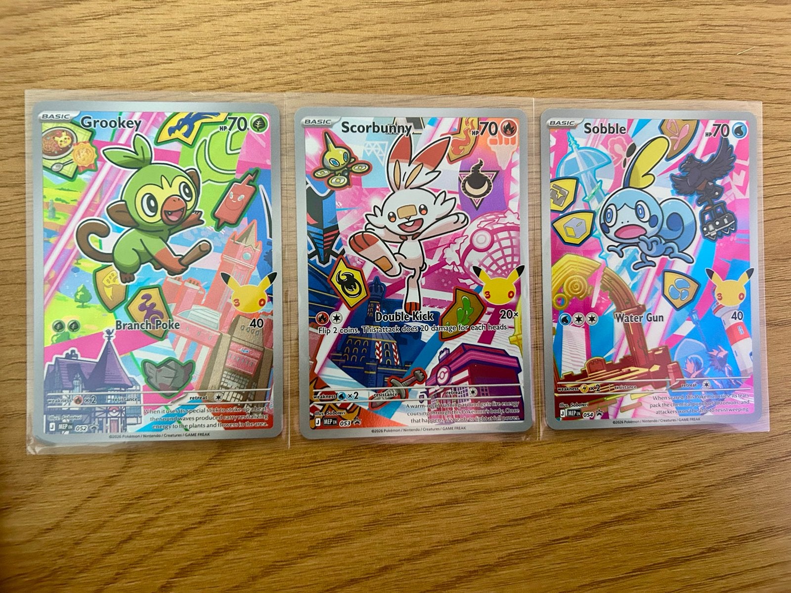 First Partner series 2: gen 8; Grookey, Scorbunny en Sobble, Ophalen of Verzenden, Zo goed als nieuw, Meerdere kaarten