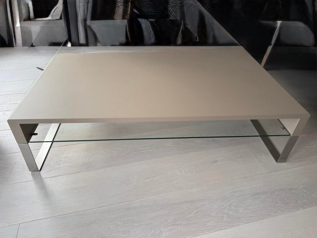 Leolux Aditi design salontafel (blad 2025 gespoten), Huis en Inrichting, Tafels | Salontafels, Ophalen, 100 tot 150 cm, 50 tot 100 cm