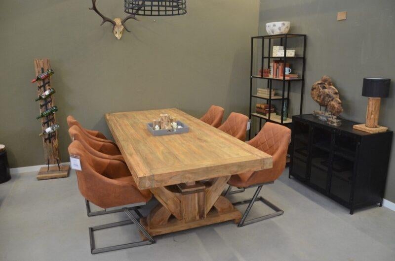 Teak kloostertafel tafel, Huis en Inrichting, Tafels | Eettafels, Verzenden, 50 tot 100 cm, Rechthoekig, Nieuw