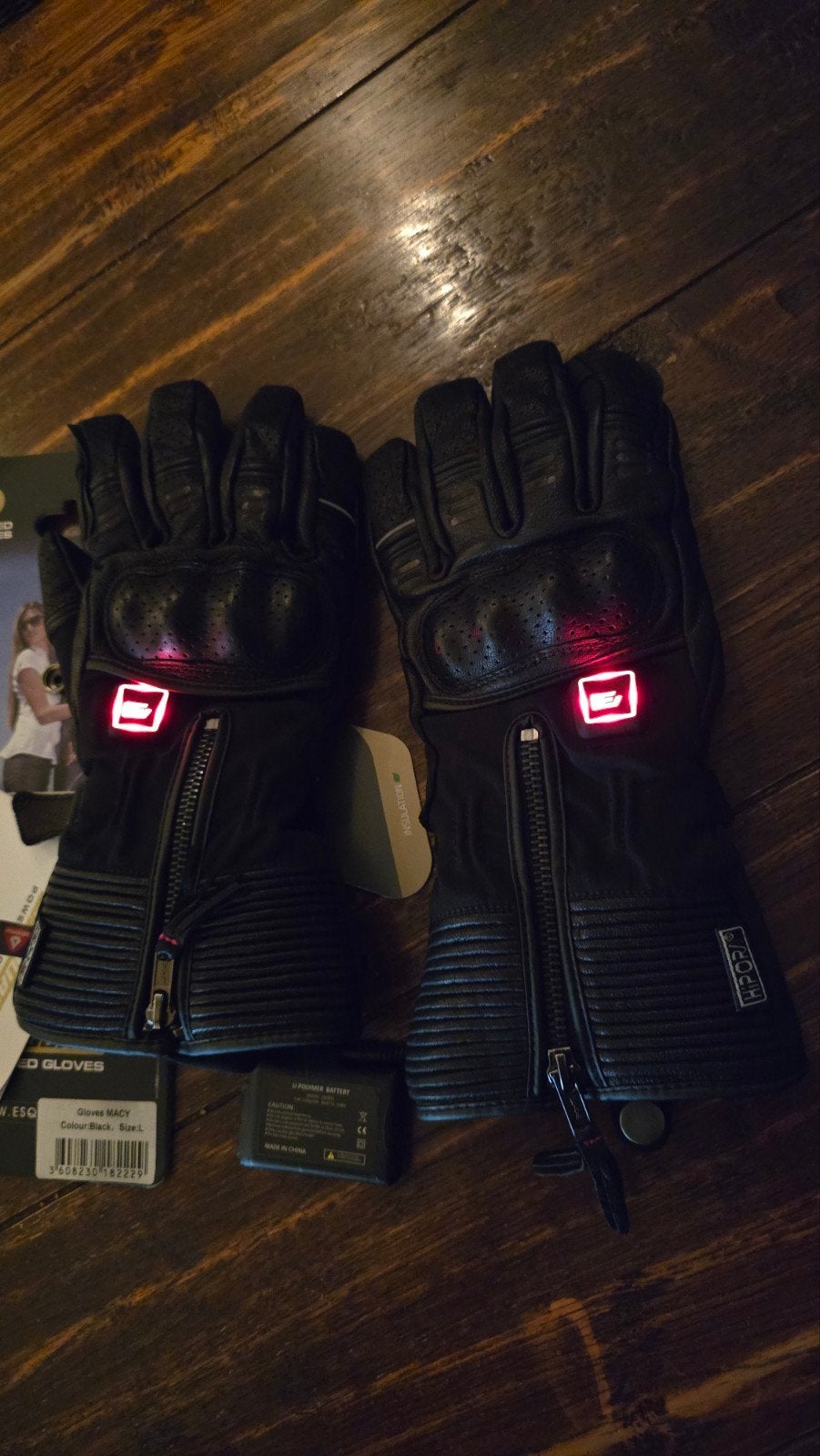 Nieuwe Verwarmde Motorhandschoenen leer Dames mt L/10  Macy, Motoren, Nieuw met kaartje, Ophalen of Verzenden, Dames, Handschoenen