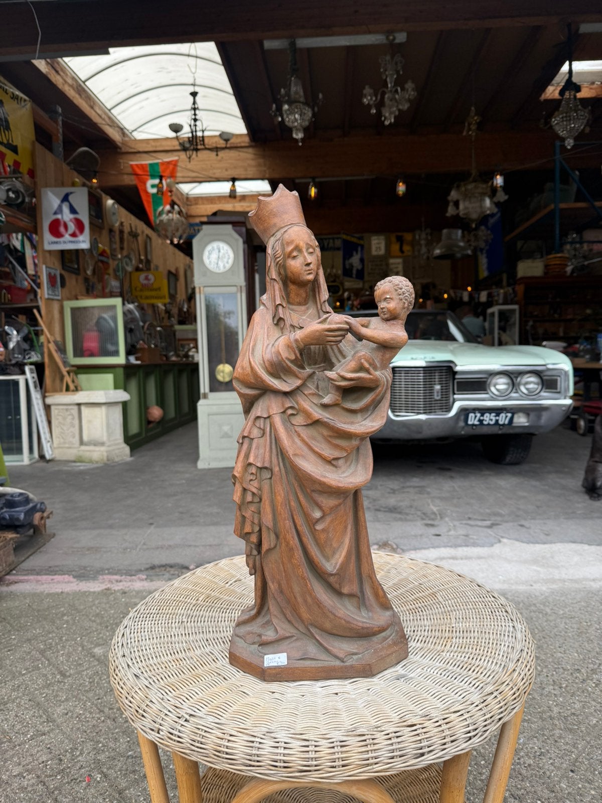 Gipsbeeld maria & jezus, Ophalen, Gebruikt, Religie