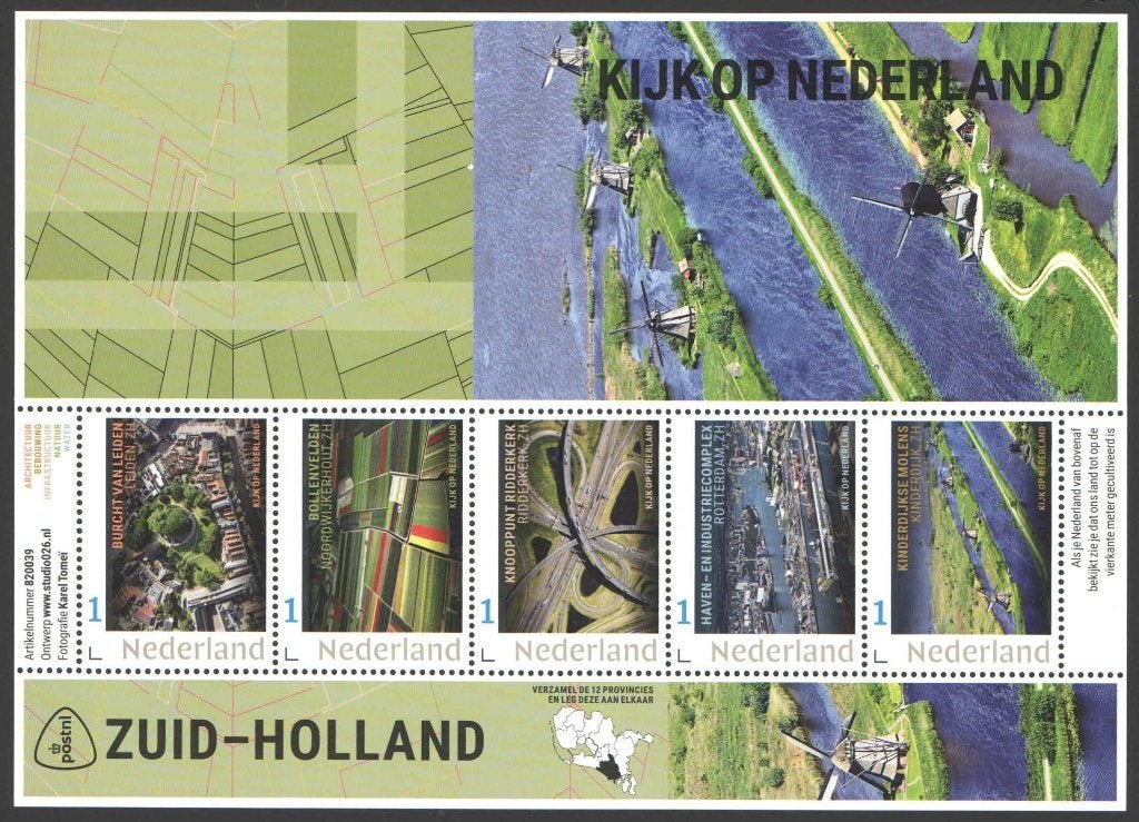 Postzegels Kijk op Nederland: Zuid-Holland, Ophalen of Verzenden, Na 1940, Postfris