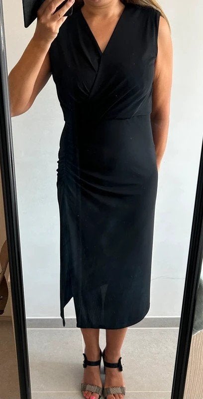 Long black Lilou dress Amélie NIEUW, Kleding | Dames, Maat 38/40 (M), Zwart, Nieuw, Ophalen of Verzenden