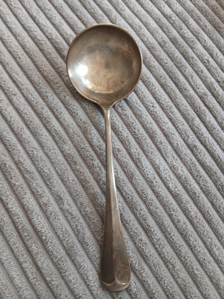 James Dixon Antieke Zilveren Plated Soeplepel, Antiek en Kunst, Ophalen of Verzenden