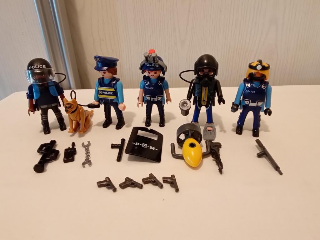 Playmobil swat team team van 5 agenten, Kinderen en Baby's, Speelgoed | Playmobil, Ophalen of Verzenden, Gebruikt