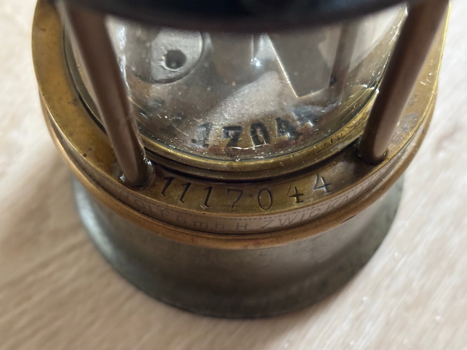 Vintage mijnlamp - Authentieke Zwickauer mijnwerkerslamp, Ophalen