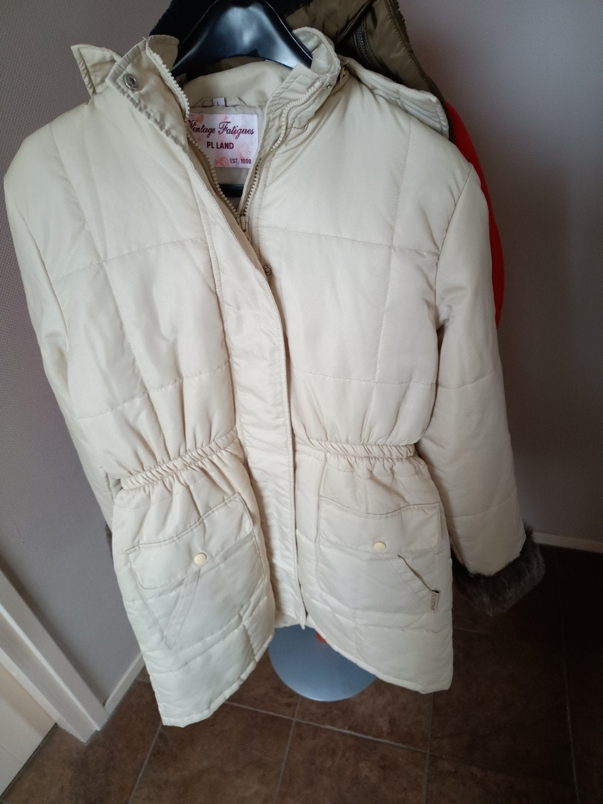 PL LAND Winterjas Maat L, PL LAND, Beige, Maat 42/44 (L), Ophalen of Verzenden