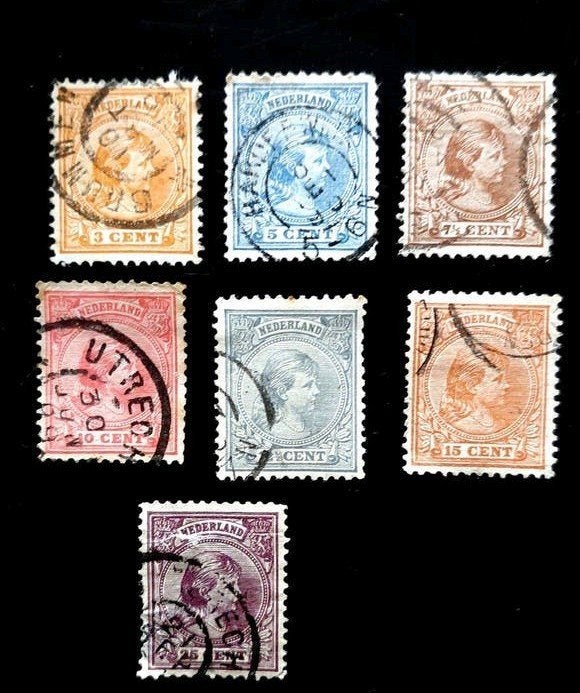 Koningin Wilhelmina 1891-1894 gebruikt., Ophalen of Verzenden, T/m 1940, Gestempeld