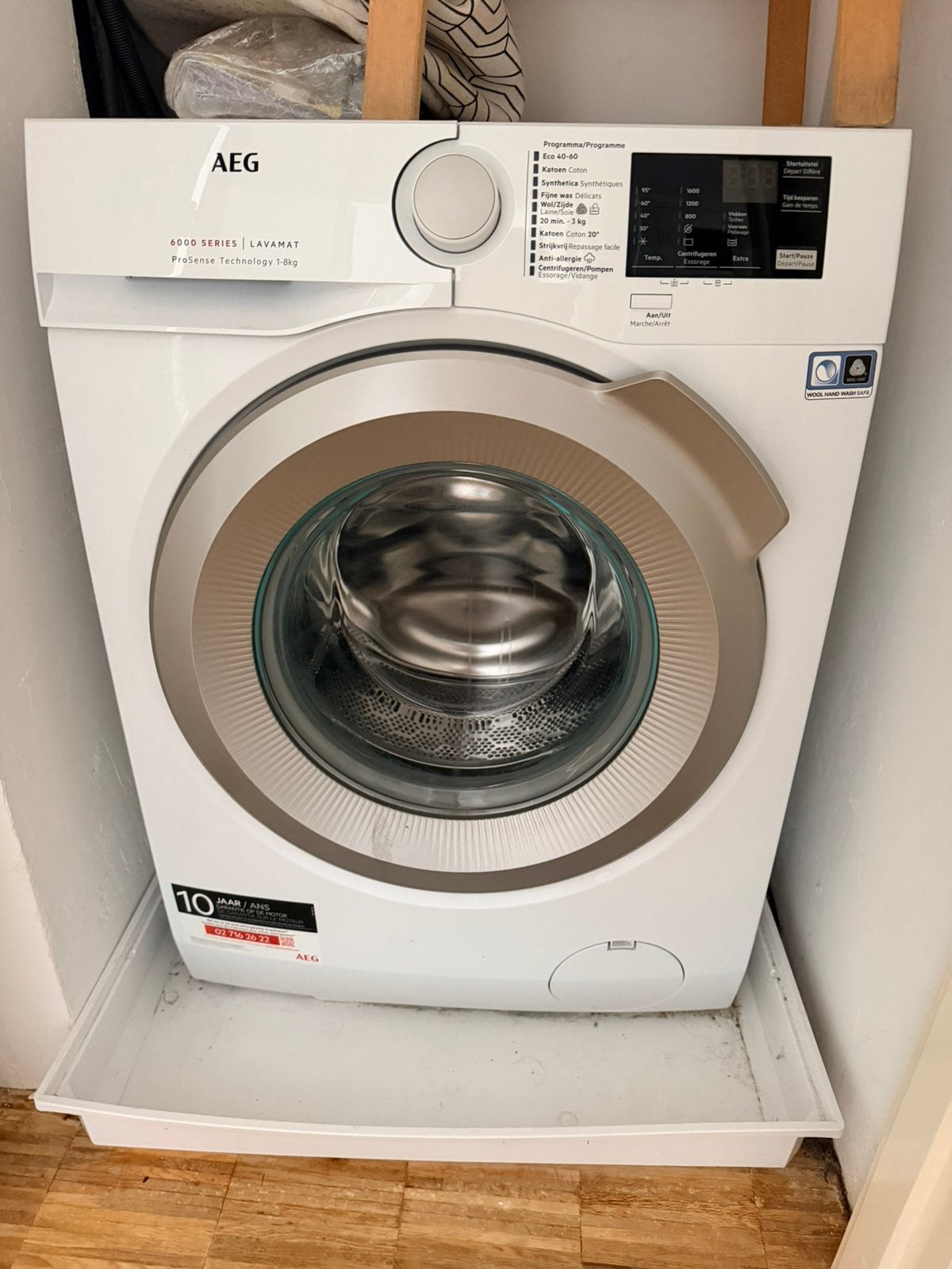 AEG wasmachine, Witgoed en Apparatuur, Ophalen, Zo goed als nieuw, 85 tot 90 cm, 1200 tot 1600 toeren