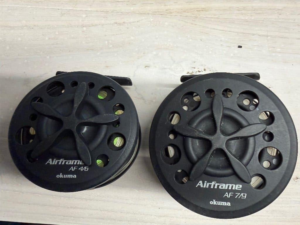 2 okuma airframe reels, Ophalen of Verzenden, Gebruikt, Molen