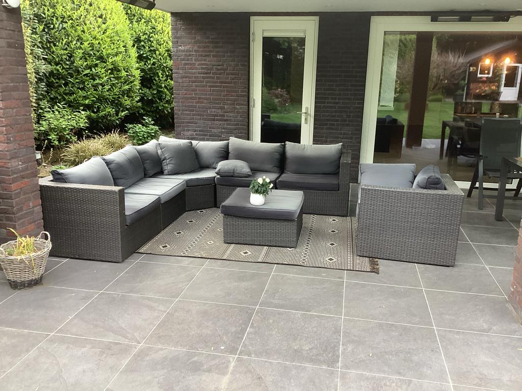 Luxe Loungeset met Comfortabele Kussens 268x268 cm, Tuin en Terras, Ophalen, Meer dan 8 zitplaatsen, Zo goed als nieuw, Loungeset