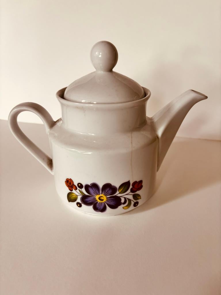Vintage Bavaria theepot met bloemmotief, Antiek en Kunst, Antiek | Servies los, Ophalen of Verzenden
