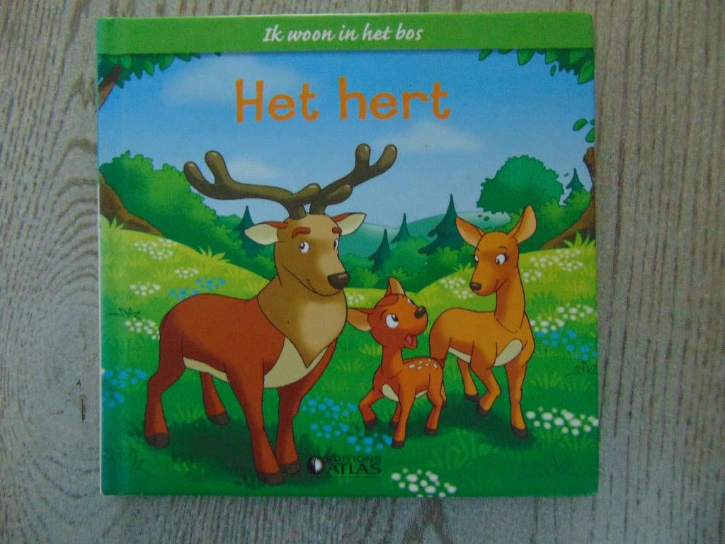 Ik woon in het bos - Het Hert - hardcover boekje, Boeken, Kinderboeken | Jeugd | onder 10 jaar, Ophalen of Verzenden, Gelezen