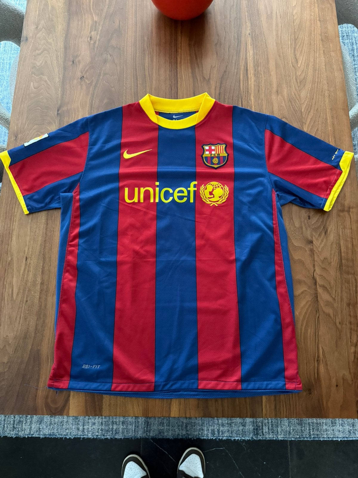 Vintage fc barcelona voetbalshirt afellay izgst, Ophalen of Verzenden, Gebruikt, Shirt