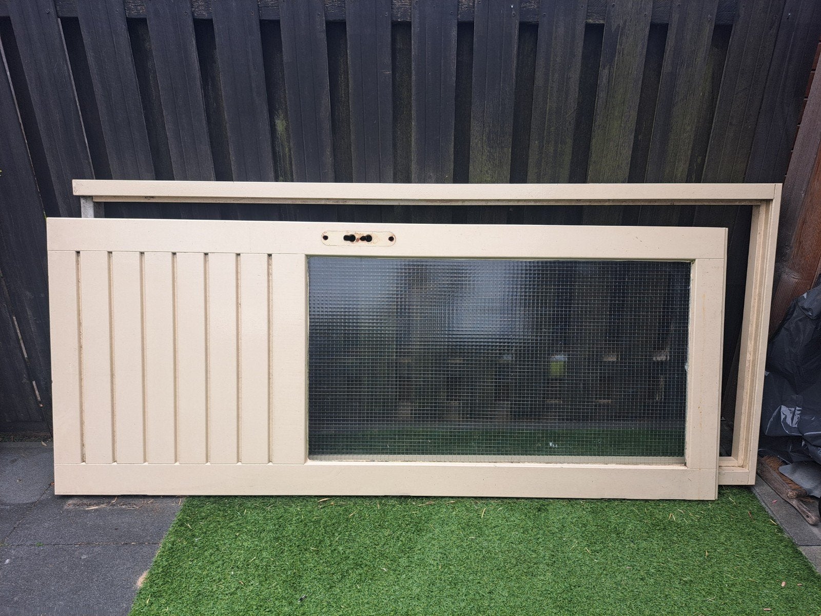 Schuurdeur met glas, Gebruikt, 215 cm of meer, Buitendeur, Glas