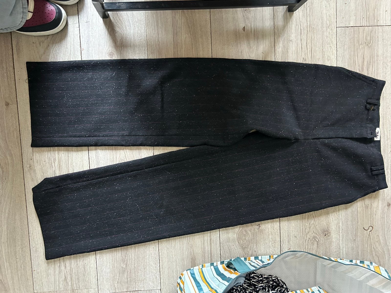 Zwarte Zulu broek met pinstripe - Maat 38, Maat 38/40 (M), Zwart, Ophalen of Verzenden, Zo goed als nieuw