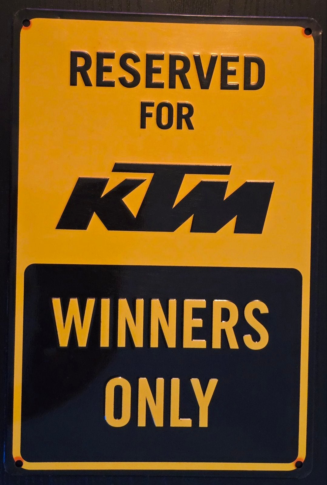 Metalen bord KTM 20x30cm, Motoren, Ophalen of Verzenden, Zo goed als nieuw