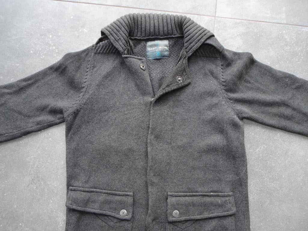Als nieuw, grijs vest van CAST IRON maat L schipperstrui, Ophalen of Verzenden, Zo goed als nieuw, Grijs, Cast Iron