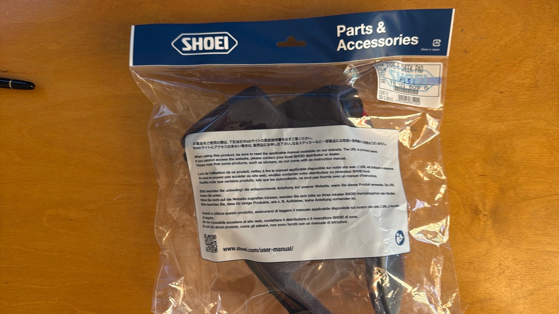 Shoei wangkussen Type-R 35mm (GT-Air3 GT Air 3), Ophalen of Verzenden, Nieuw met kaartje, Integraalhelm, Shoei
