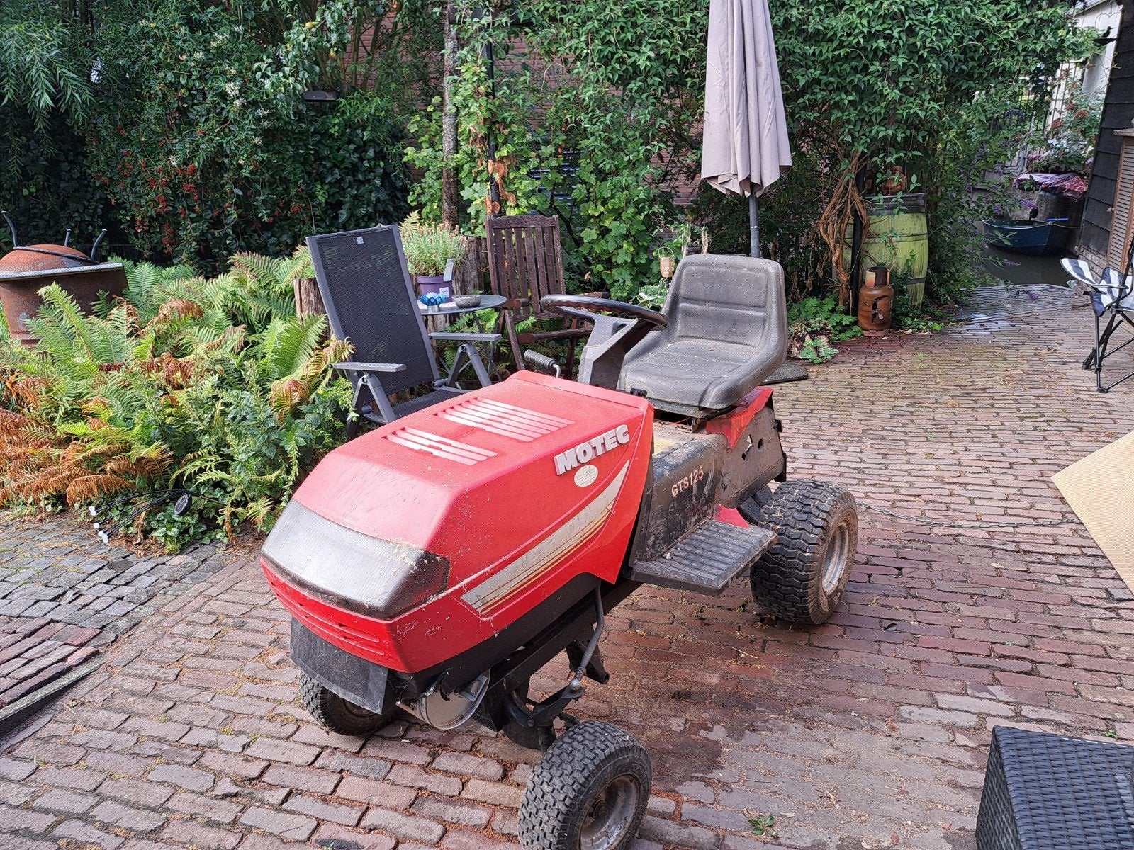 tuintrekker mini trekker zitmaaier project, Ophalen, Gebruikt