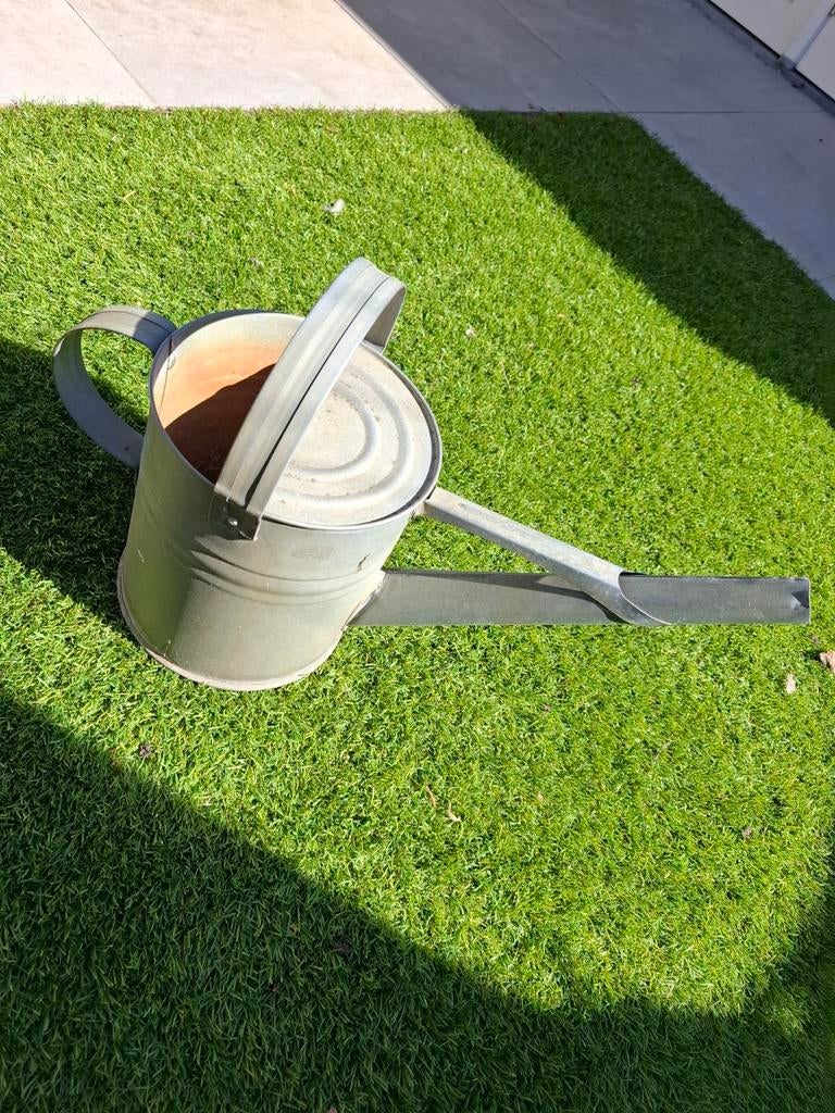 Vintage zinken gieter - Decoratief en functioneel, Ophalen, Gebruikt, Metaal