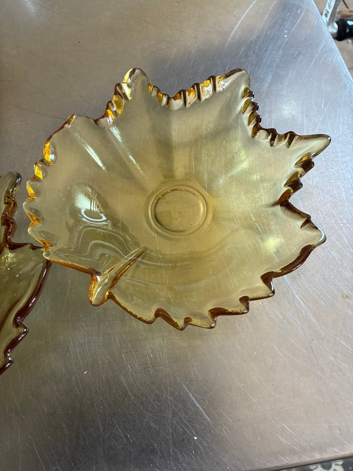 Vintage Amber Glazen Schalen en Schaaltjes Set, Antiek en Kunst, Ophalen