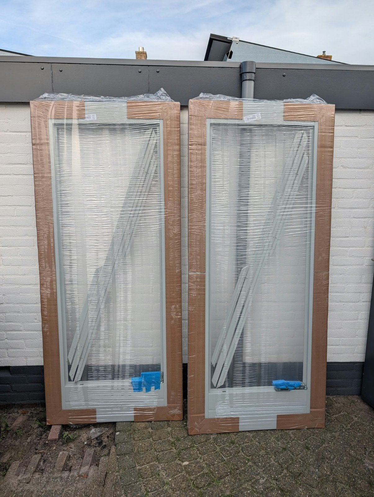 Twee nieuwe deuren! (let op: zonder glas!), Ophalen, 80 tot 100 cm, Nieuw, Buitendeur