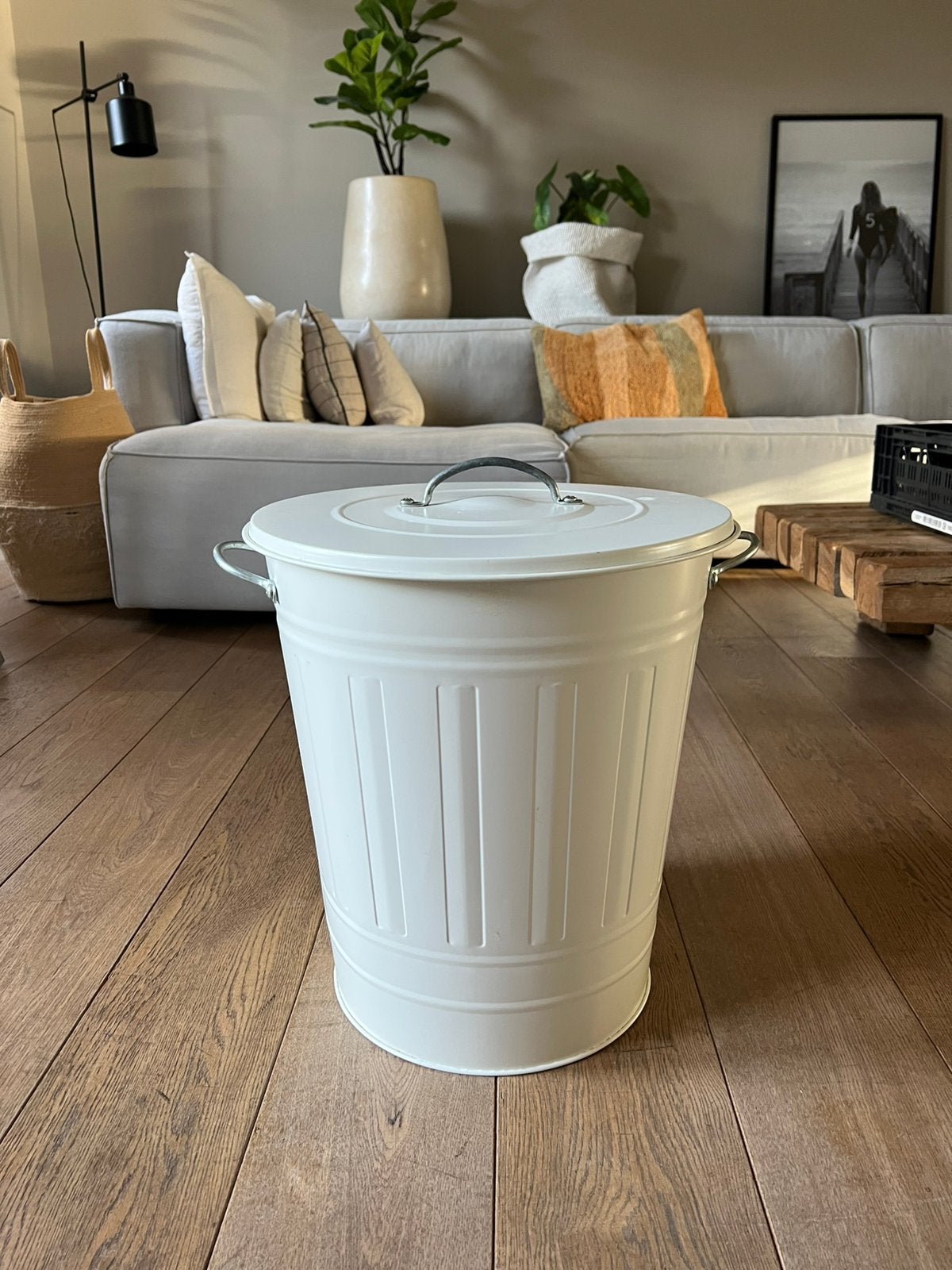 Prullenbak Ikea wit, Huis en Inrichting, Ophalen, Zo goed als nieuw, Metaal