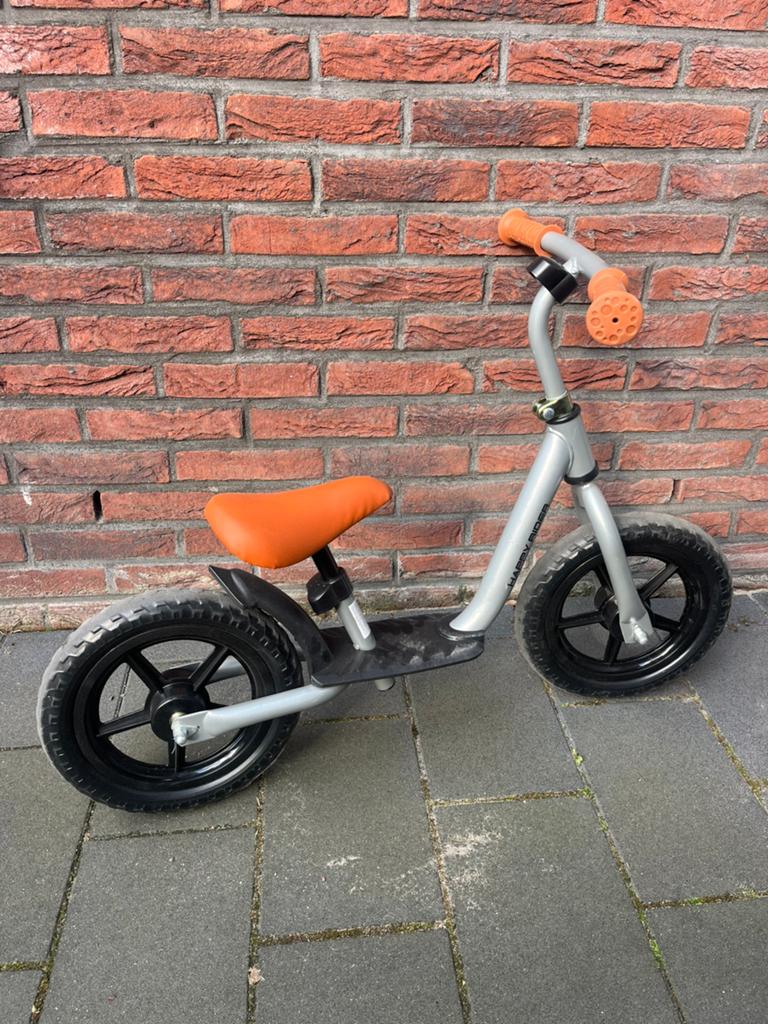 Loopfiets happy rider, grijs/ bruin, Fietsen en Brommers, Steps, Ophalen, Zo goed als nieuw, Overige typen