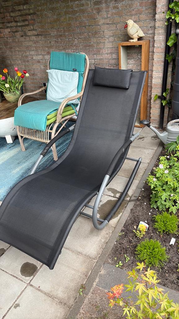 Schommelstoen voor buiten zwart, Tuin en Terras, Ophalen, Gebruikt, Metaal