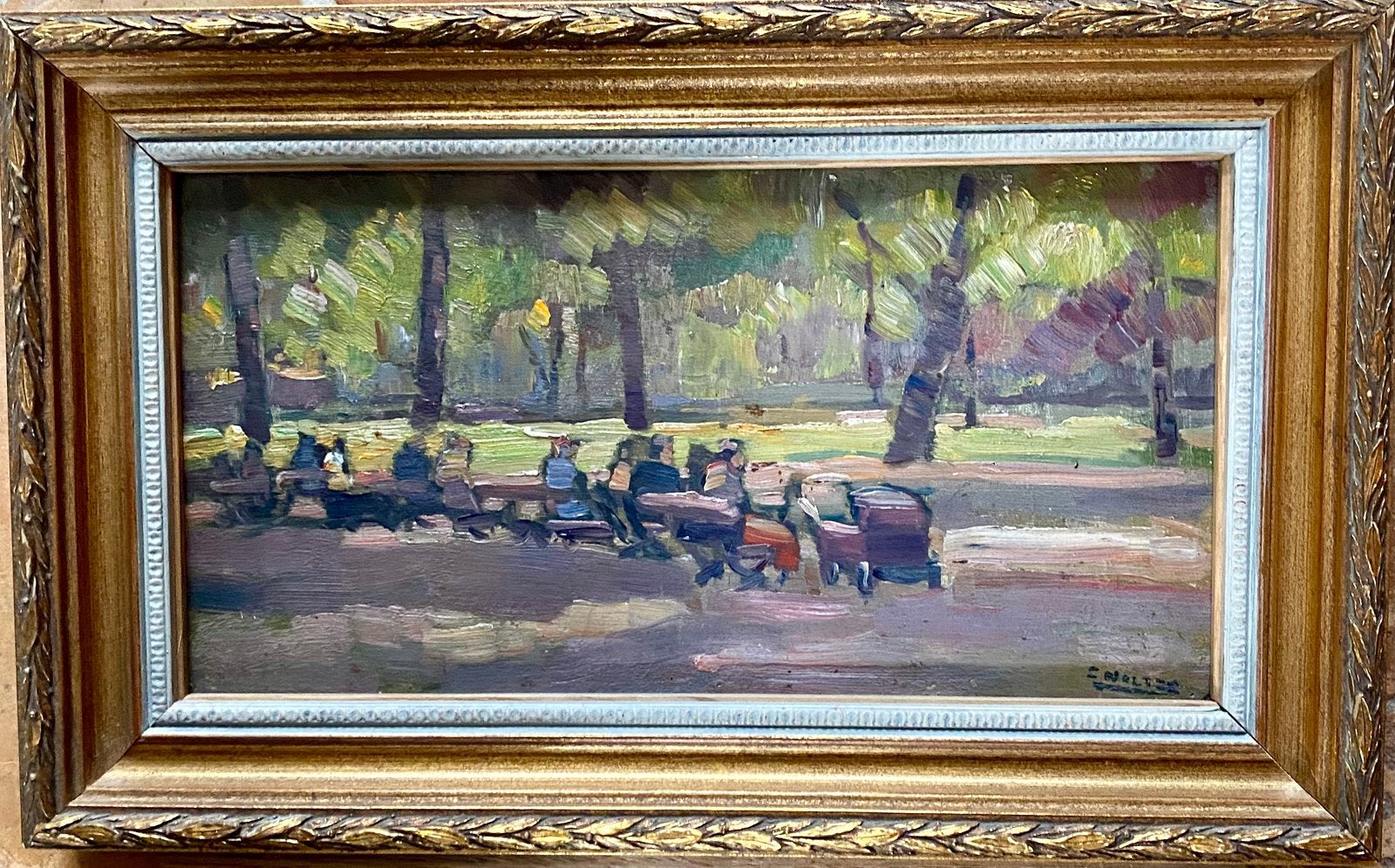 C.noltee , park in Dordrecht, haagse school, Antiek en Kunst, Ophalen of Verzenden